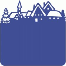 snowy little town card