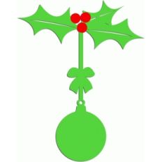 christmas ornament with holly