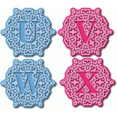 ornate monogram uvwx