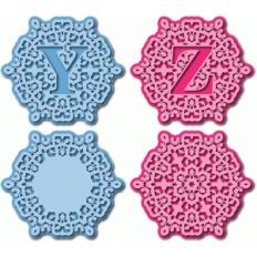 ornate monogram yz blank frame