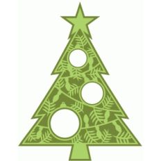 christmas tree three photo frame