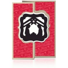 a2 nativity christmas flip/swing card