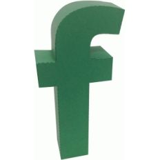 3d lowercase letter block f