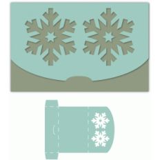 snowflake fold over gift card holder