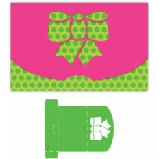 bow fold over gift card holder