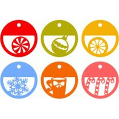 winter circle tags