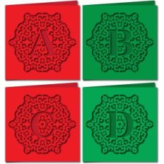 ornate monogram card abcd