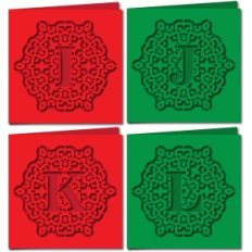 ornate monogram card ijkl
