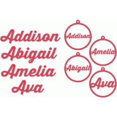girl name gift tags