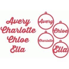 girl name gift tags