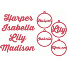 girl name gift tags