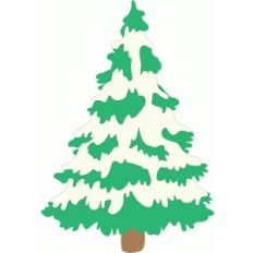 snowy pine tree