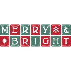 vintage block letters – merry and bright