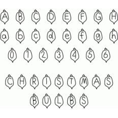 christmas bulbs font