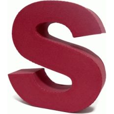 3d lowercase letter block s