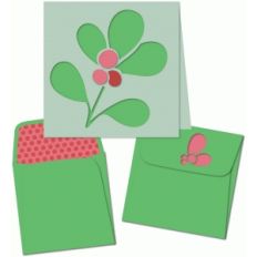 leaf and berry 4x4 card and envelope