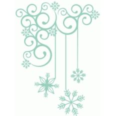 snowflake drop corner flourish