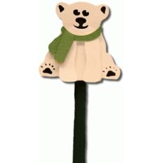 polar bear pencil-straw topper