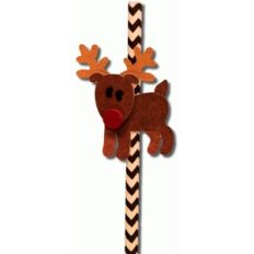 reindeer pencil-straw topper