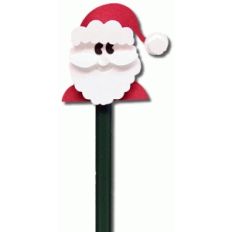 santa pencil-straw topper