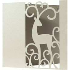 5x5 and 5x7 christmas deer card