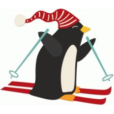 skiing penguin