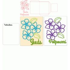 flowered seed/potpourri packet