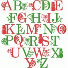 holiday monograms uppercase