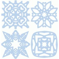 set of four snowflakes part 1