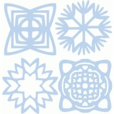 set of four snowflakes part 2
