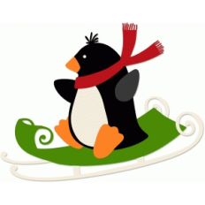 sledding penguin