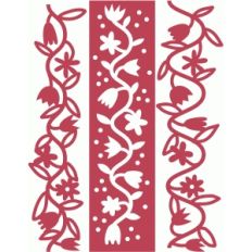 set of scandinavian flower borders