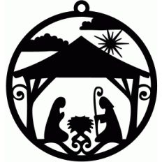 nativity ornament tag