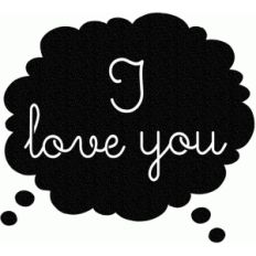 i love you thought bubble
