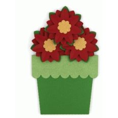 poinsettia flower pot card