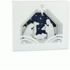 5x7 nativity shadow box card