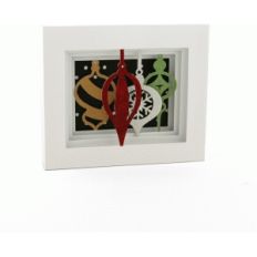 5x7 ornament shadow box card