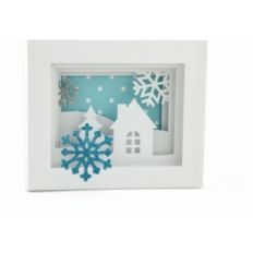 5x7 snow scene shadow box card