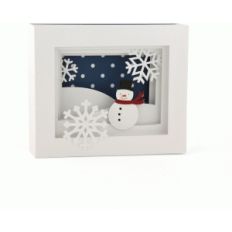 5x7 snowman shadow box card