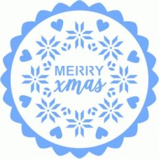 merry xmas label