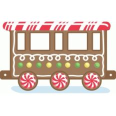 gingerbread train passenger car