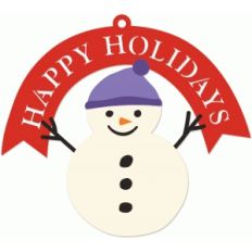 happy holidays snowman
