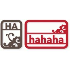 'hahaha' flourish cards