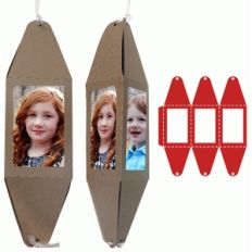 3 photo family ornament