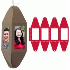 4 photo family ornament