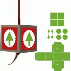 christmas tree block ornament
