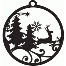 winter forest tag