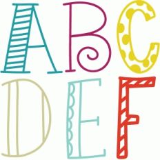quirky letter set 1