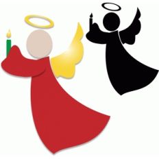 christmas angel with candle