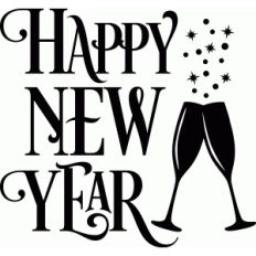 happy new year fancy champagne